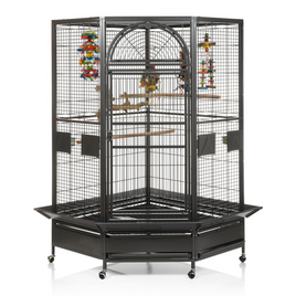 42”x42”x73” Macaw Corner Cage - A&E Cage Company